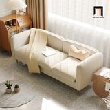  Ghế sofa băng trẻ trung BT148 Ivy 1m9 vải nỉ trắng kem 