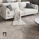 Ghế sofa đơn 1 người vải nỉ xám trắng DT67 Rambo màu trắng kem 