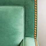  Bộ ghế sofa vải nhung xanh lá KT117 Yazzie đính nút sang trọng 
