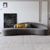  Ghế sofa băng cong cho tiệm shop 2m4 BT193 Cruces vải nhung xám 