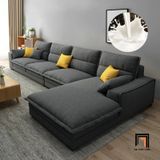  Bộ ghế sofa góc L 3m45 x 1m8 GT109 Vista vải nỉ trắng kem 