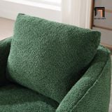  Ghế sofa đơn xinh xắn nhỏ DT90 Dalbert vải lông cừu xanh lá 