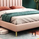  Giường ngủ chia múi xinh xắn 1m6 x 2m GN32 Jasy vải nỉ nhung 