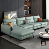  Bộ ghế sofa góc L 3m x 1m7 GT110 Gila da giả xám đen 