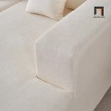  Set ghế sofa chữ U xinh xắn UT17 Dade 3m1 vải nỉ trắng kem 