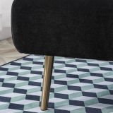  Giường ngủ vải nỉ màu đen GN46 Daryl kiểu dáng basic giá rẻ 