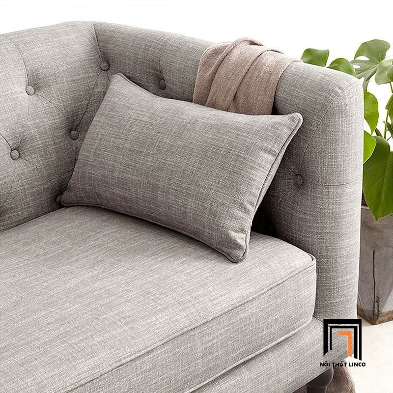  Ghế sofa băng tân cổ điển BT288 Wright dài 2m1 màu xám trắng 