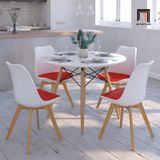  Bộ bàn ăn tròn gia đình nhỏ gọn 1-OC4-GCF11-B1 4 ghế nhựa 