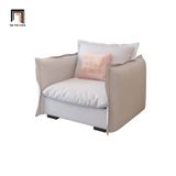  Ghế sofa băng nỉ trắng kem BT150 Boige 2m có 3 nệm ngồi 