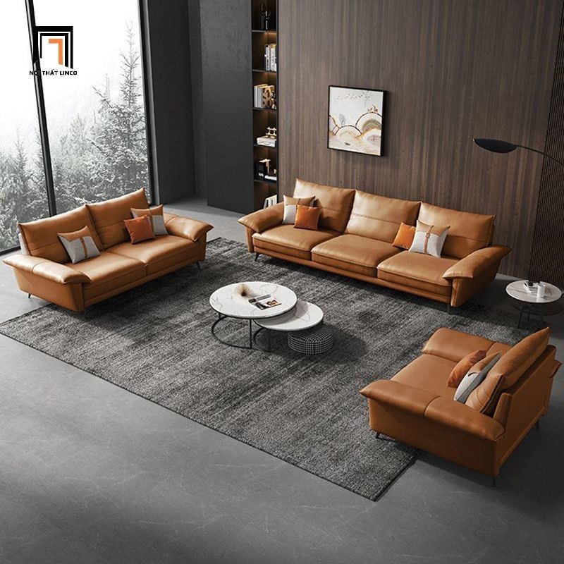  Bộ ghế sofa góc chữ L GT106 Srender 3m x 1m6 màu cam vàng 
