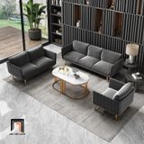  Ghế sofa băng dài 2m hiện đại BT253 Genlis vải nhung xám đen 