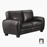  Set ghế sofa phong cách châu Âu KT148 Manwi da giả màu đen 