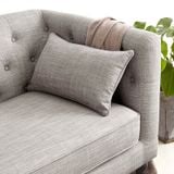  Bộ ghế sofa gia đình KHQ95 Wright màu xám trắng đinh nút 