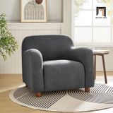 Ghế sofa đơn 1 chỗ xinh xắn DT108 Berken vải lông cừu xám 