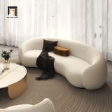  Set ghế sofa băng cong trang trí KT102 Gracias vải lông cừu đẹp 