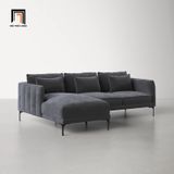  Bộ ghế sofa góc GT73 Orchad 2m2 x 1m6 xám đen vải nhung nỉ 