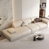  Ghế sofa băng dài 2m6 cao cấp BT340 Condron da Pu trắng kem 