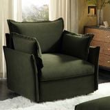  Ghế sofa đơn 1 nệm ngồi xám trắng DT84 Byron cho gia đình 