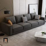  Ghế sofa băng dài 2m3 3 nệm ngồi BT250 da công nghiệp đen 