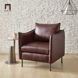  Ghế sofa đơn nhỏ gọn bọc da Pu DT102 Eamor màu nâu giá rẻ 