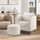  Ghế sofa đơn phòng ngủ ngồi đọc sách DT93 Amold nỉ xanh lá 