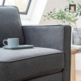  Ghế sofa băng 3 chỗ ngồi 2m BT201 Hana màu xám đậm 