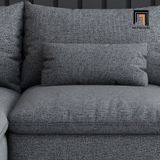 Ghế sofa góc L sang trọng GT173 Bonita 2m5 x 1m7 xám lông chuột 
