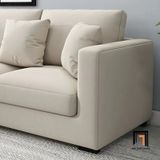  Bộ ghế sofa gia đình thư giãn KT91 Miller màu trắng kem vải bố 