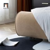  Giường ngủ vải nhung màu nâu GN58 Desirae xinh xắn 1m6 x 2m 