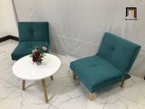  Ghế sofa đơn nhỏ gọn NS01 xanh lá vải nhung giá rẻ 