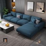  Bộ ghế sofa góc vải nỉ GT186 Pesca 3m x 1m6 màu đen than 