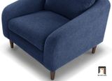  Ghế sofa đơn giá rẻ cho chung cư DT44 Ledge vải bố xanh đậm 