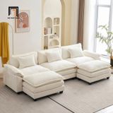  Bộ ghế sofa U vải nỉ xám than UT14 Holopeen dài 2m5 cao cấp 