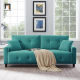  Ghế sofa văng giá rẻ xanh ngọc BT142 Tufmo 1m8 vải nỉ nhung 