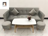 Bộ ghế sofa giá rẻ thông minh BTV 2m xám tro vải nhung 
