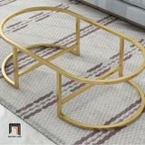  Bàn sofa đẹp 1m x 50 mặt đá oval BSF16 Keen cho gia đình nhỏ 