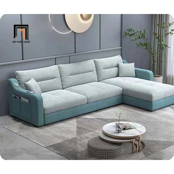 ghế sofa góc L 2m4 x 1m6 vải nỉ giá rẻ