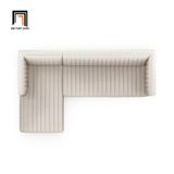  Bộ ghế sofa góc GT80 Augustine 2m4 x 1m6 màu trắng kem 