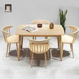  Bộ bàn ăn 4 ghế nhỏ gọn 19-KH4-G35-B108 gỗ tự nhiên 