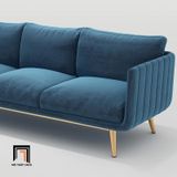  Ghế sofa đơn sang trọng DT79 Genlis bọc vải nhung xám đen 