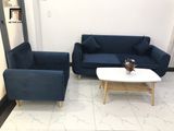  Set ghế sofa phòng khách NS04 xanh dương đậm vải nhung 