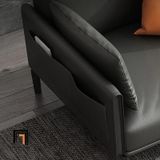  Ghế sofa đơn da Pu đen DT68 Dubuque văn phòng tiếp khách 