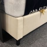  Giường ngủ hiện đại 1m6 x 2m GN74 Bagos bọc vải xám trắng 