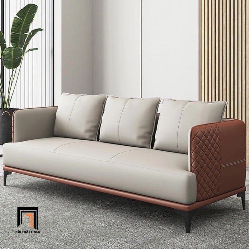  Ghế sofa băng da công nghiệp BT275 Chieti dài 2m sang trọng 