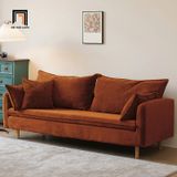  Ghế sofa băng dài 1m9 màu cam đất BT306 Nocito cho chung cư 