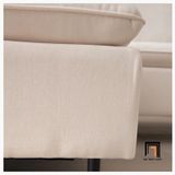  Bộ ghế sofa U vải nỉ trắng kem UT30 Yushi dài 3m xinh xắn 