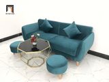  Bàn ghế sofa băng phòng khách BB 1m9 xanh lá cây giá rẻ 