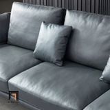  Ghế sofa văng dài 3m sang trọng BT241 Santafe da giả xám đậm 