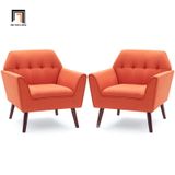  Ghế sofa đơn 1 chỗ ngồi DT97 Chopda màu cam cho shop tiệm 