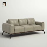  Ghế sofa băng sang trọng 2m1 BT177 Conley bọc da giả nâu đậm 
